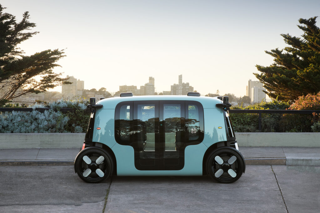 Zoox Fully Autonomous Vehicle At Coit Tower San Francsico